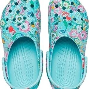 CROCS Aqua Blue Floral Mules
